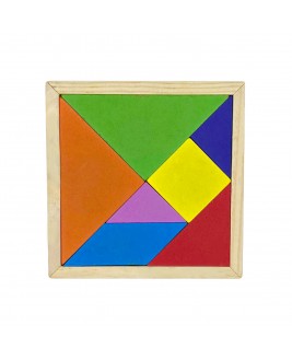 Hamaha Educational Wooden Toy 7 Piece Mini Tangram