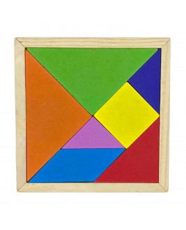 Hamaha Educational Wooden Toy 7 Piece Middle Tangram