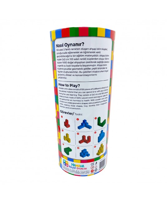 Hamaha Educational Wooden Toy Fun Cubes