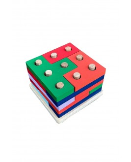 Hamaha Educational Wooden Toy Block Tetris Russian Box