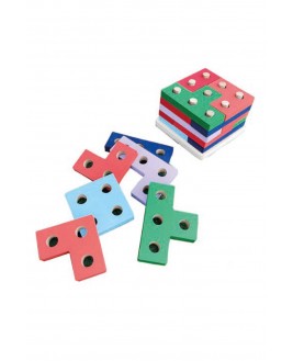 Hamaha Educational Wooden Toy Block Tetris Russian Box