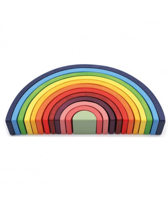 Hamaha Educational Wooden Toy 12 Colors Rainbow Wooden Toy