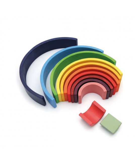 Hamaha Educational Wooden Toy 12 Colors Rainbow Wooden Toy