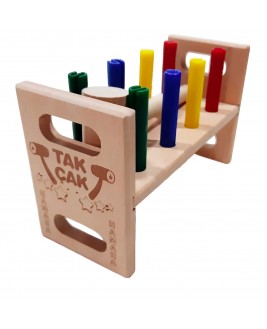 Hamaha Educational Wooden Toy 8 Piece Plug - Cak Montessori Game