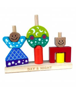 Hamaha Educational Wooden Toy Sun And Moon Day and Night Intelligence Game