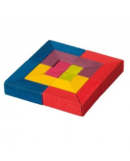 Hamaha Educational Wooden Toy 24 Pieces Wooden Color-Shape Game