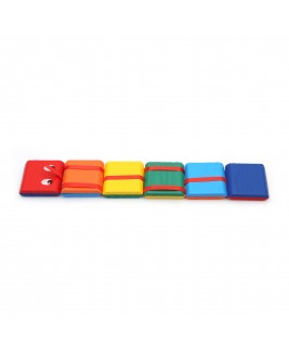 Hamaha Educational Wooden Toy Book Shaped Wooden Caterpillar Toy