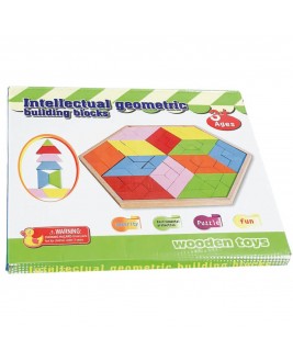 Hamaha Educational Wooden Toy Geometric Construction Game