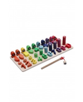 Hamaha Educational Wooden Toy Geometric Logarithm Fishing Rod Number Sequences