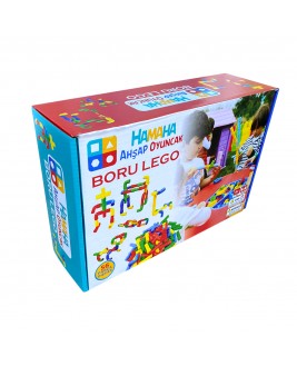 Hamaha Educational Wooden Toy 56 Pieces Pipe Lego