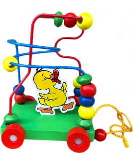 Hamaha Educational Wooden Toy Figured Coordination Bead Maze Spiral Toy