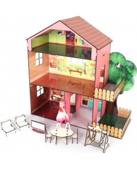Hamaha Educational Wooden Toy Wooden Furniture Tree Children's Play House
