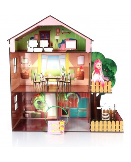 Hamaha Educational Wooden Toy Wooden Furniture Tree Children's Play House