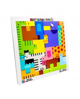 Hamaha Educational Wooden Toy Animals Animals Puzzle Puzzle Bultak Tetris