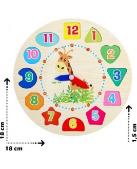 Hamaha Wooden Toys Wood Trainer Developer Color IP Seizure Clock Toy