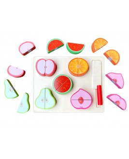 Hamaha Educational Wooden Toy 5 Piece Fruit Cutting Set