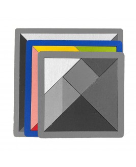 Hamaha Educational Wooden Toy 7 Piece Middle Tangram