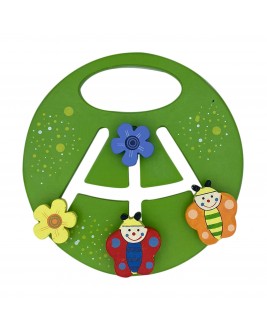 Hamaha Educational Wooden Toy to Hold Flower and Butterfly Figured Maze Toy