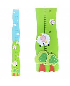 Hamaha Educational Wooden Toy Sheep Patterned Boy Ruler