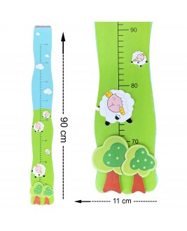 Hamaha Educational Wooden Toy Sheep Patterned Boy Ruler