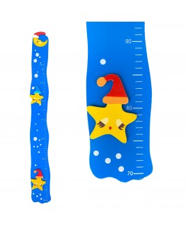 Hamaha Educational Wooden Toy Moon Grandpa Star Patterned Boy Ruler