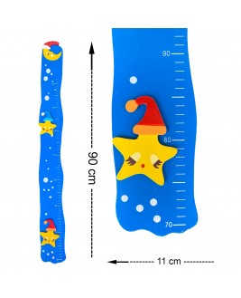 Hamaha Educational Wooden Toy Moon Grandpa Star Patterned Boy Ruler