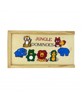 Hamaha Educational Wooden Toy 28 Pieces Jungle Domino Game
