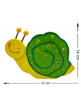  Hamaha Educational Wooden Toy Snail Shaped Wooden Night Light