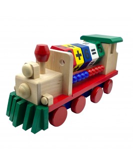 Hamaha Educational Wooden Toy Large Size Math Themed Train