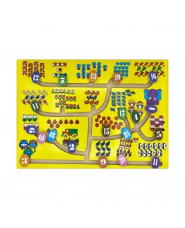 Hamaha Educational Wooden Toy Learn Numbers Objects Maze Game