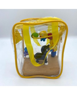 Hamaha Educational Wooden Toy Cat Figure Mini Spiral