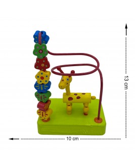 Hamaha Educational Wooden Toy Dog Figure Mini Spiral