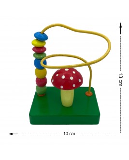  Hamaha Educational Wooden Toy Mushroom Mini Spiral