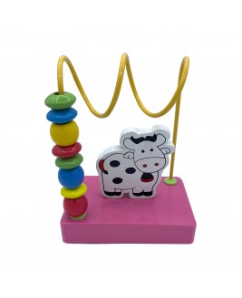 Hamaha Educational Wooden Toy Cow Mini Spiral