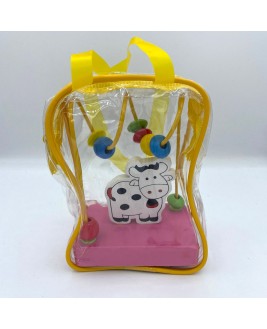 Hamaha Educational Wooden Toy Cow Mini Spiral