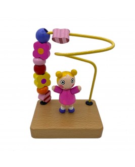  Hamaha Educational Wooden Toy Girl Figure Mini Spiral