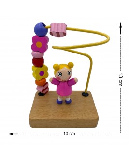  Hamaha Educational Wooden Toy Girl Figure Mini Spiral