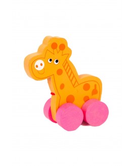 Hamaha Wooden Tutorial Developer 4 Wheel Rope Walking Companion Giraffe