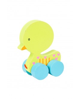 Hamaha Wooden Trainer Developer 4 Wheel Rope Walking Companion Duck