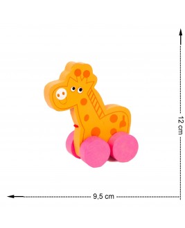Hamaha Wooden Tutorial Developer 4 Wheel Rope Walking Companion Giraffe