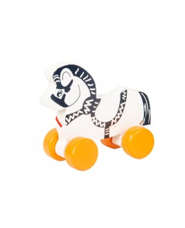 Hamaha Wooden Trainer Developer 4 Wheel Rope Walking Companion Horse