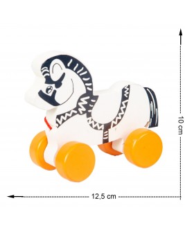 Hamaha Wooden Trainer Developer 4 Wheel Rope Walking Companion Horse