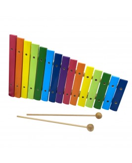 Hamaha Educational Wooden Toy 15 Note Rainbow Wooden Xylophone Musical Instrument