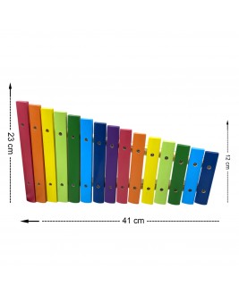 Hamaha Educational Wooden Toy 15 Note Rainbow Wooden Xylophone Musical Instrument