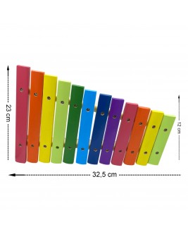 Hamaha Educational Wooden Toy 12 Note Rainbow Wooden Xylophone Musical Instrument
