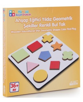 Hamaha Educational Wooden Toy Star Geometric Shapes Colorful Find Plug