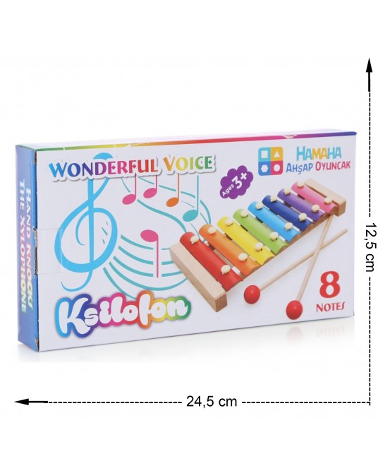  Hamaha Educational Wooden Toy 8 Notes 8 Tones 8 Keys Xylophone