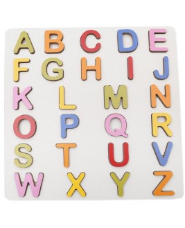 Hamaha Educational Wooden Toy Colorful Embossed Letters