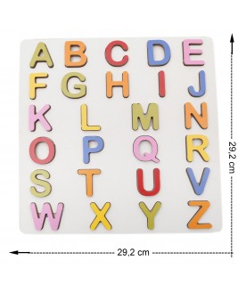 Hamaha Educational Wooden Toy Colorful Embossed Letters