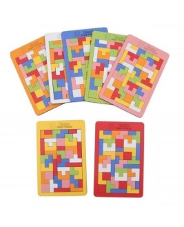Hamaha Educational Wooden Toy Tetris Blocks